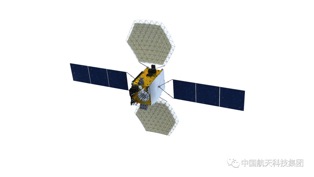 第五十六颗北斗导航卫星示意图