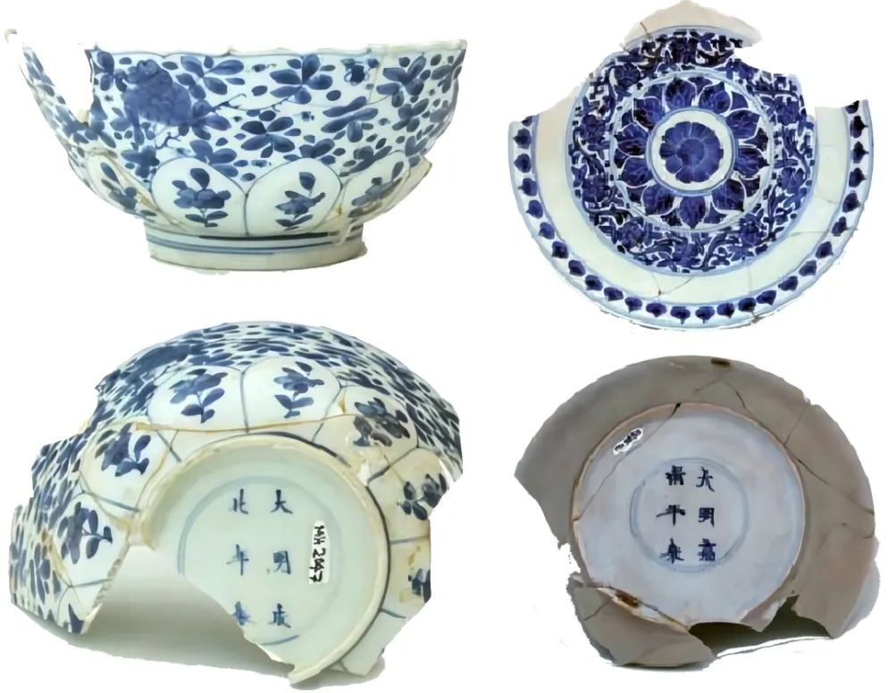 非洲肯尼亚出土的明代青花瓷碗.