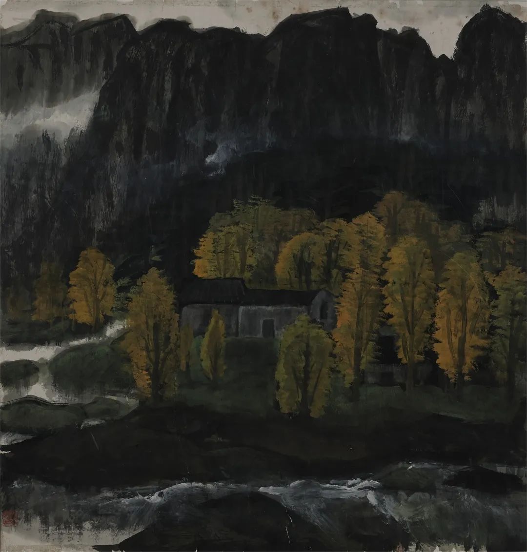 林风眠《山溪》