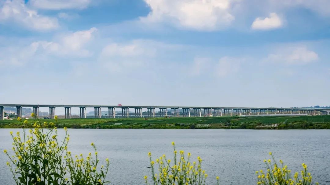 潼南双江的合安高速路涪江特大桥.王华侨&nbsp;摄