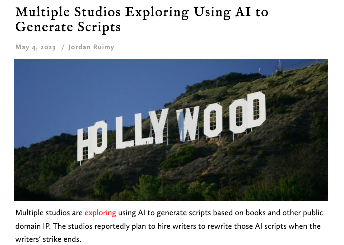 但多家好莱坞主流电影公司却加速了探索AI创作的步伐