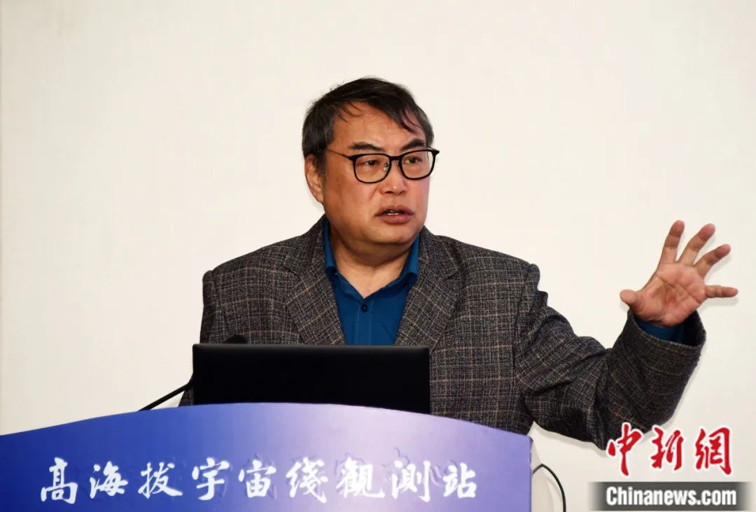 "拉索"首席科学家,中国科学院高能物理研究所曹臻研究员.孙自法 摄