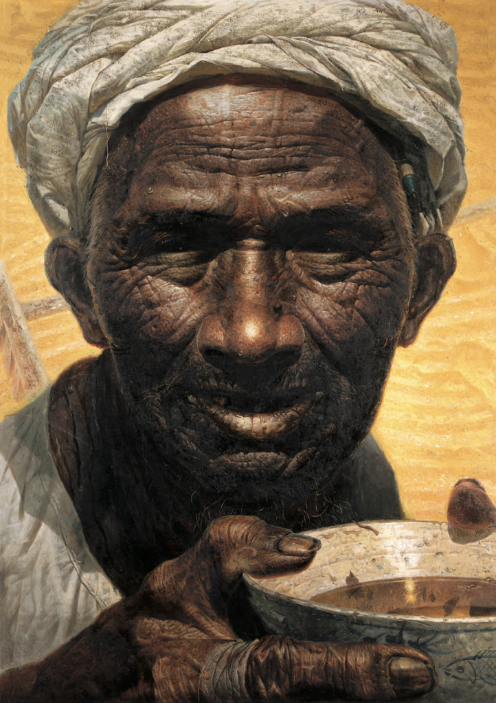 父亲 罗中立 布面油彩 215cm×150cm 1980年 中国美术馆藏