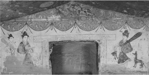 图2：2 鄂尔多斯凤凰山1号汉墓墓室北壁壁画