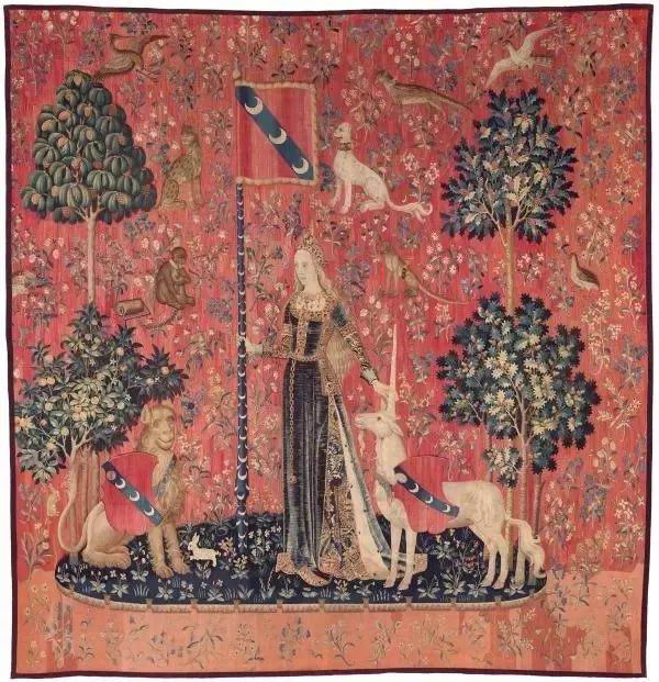 图13 中世纪少女与独角兽挂毯