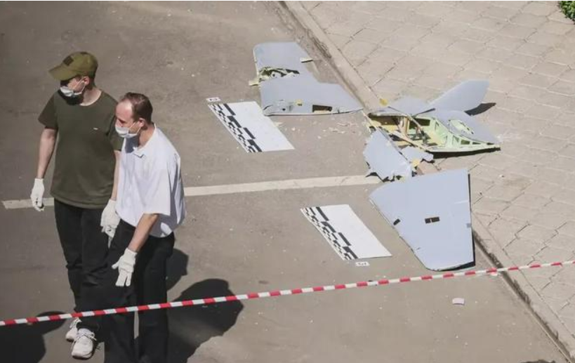 袭击莫斯科的无人机残骸。