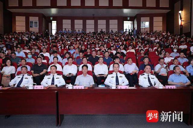 图为“江宁大学城高校青年志愿者反诈联盟”启动仪式现场