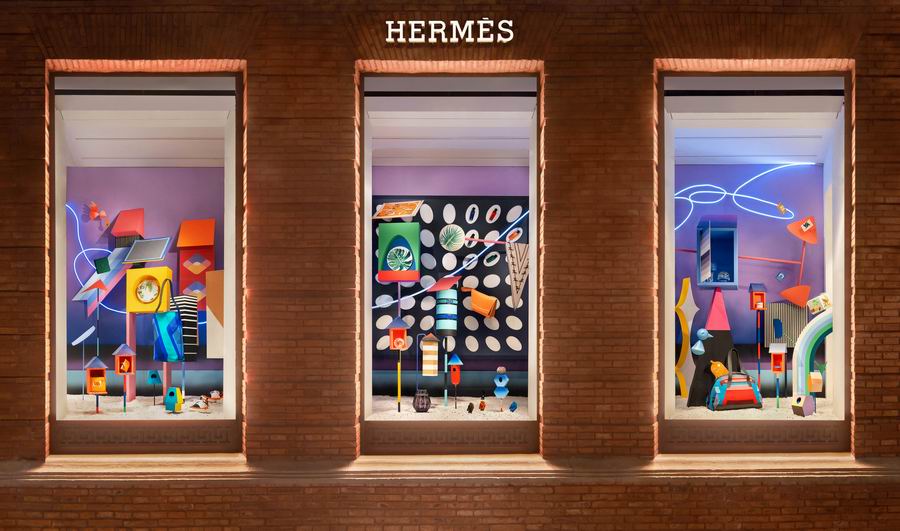 "上海爱马仕之家" "无限花园"主题橱窗