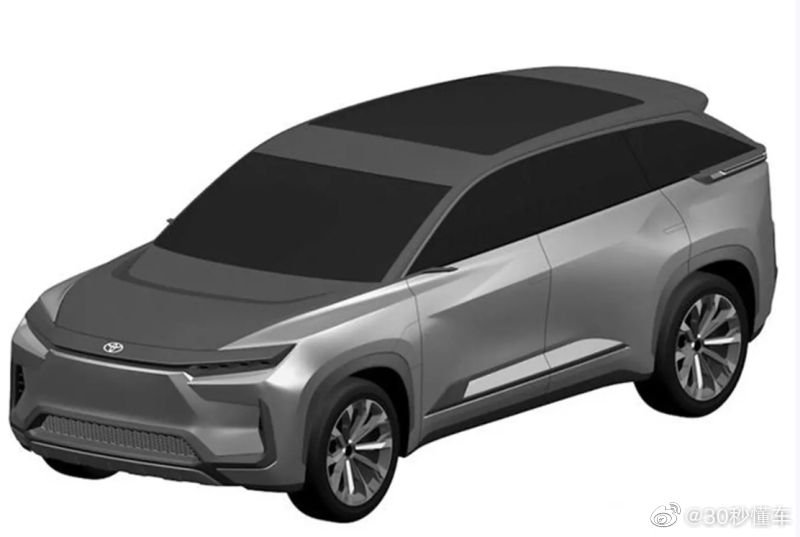丰田bZ Large SUV外观专利图曝光 定位中大型SUV 近日……
