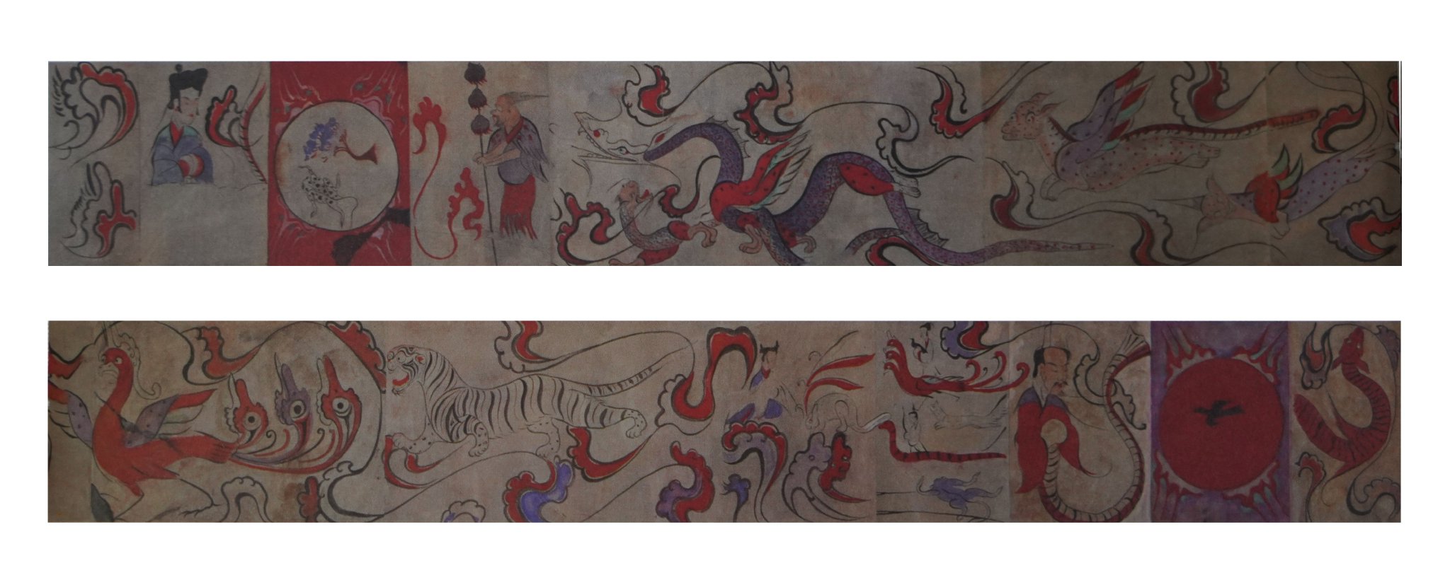 图3 &nbsp;洛阳西汉卜千秋墓脊顶壁画