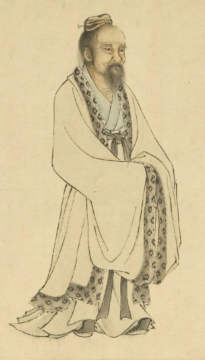 元 华祖立《玄门十子图》之庄子