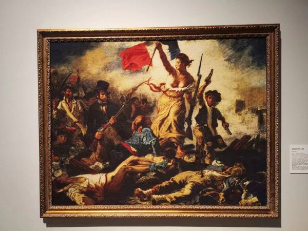 绒绣作品《自由引导人民》
