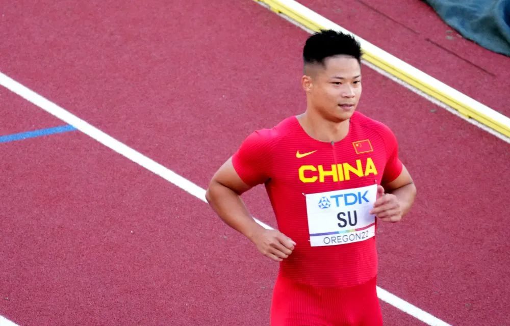 2022年7月15日,苏炳添在2022世界田径锦标赛男子100米预赛后.