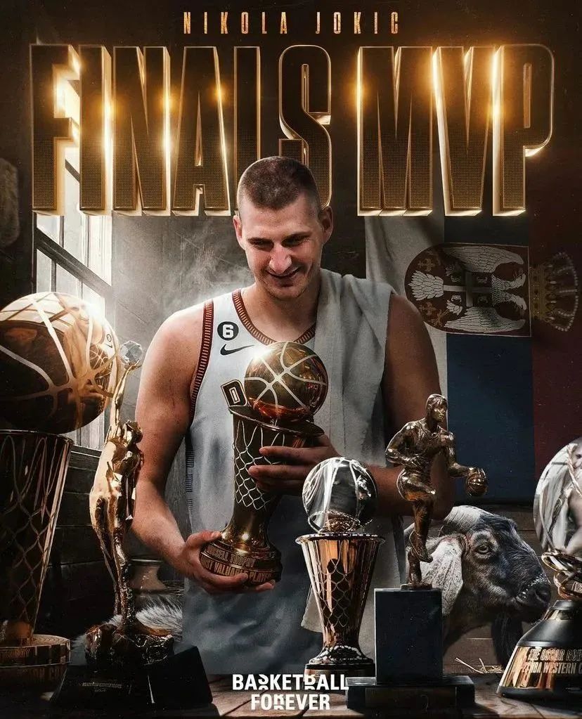 约基奇斩获总决赛最有价值球员fmvp.