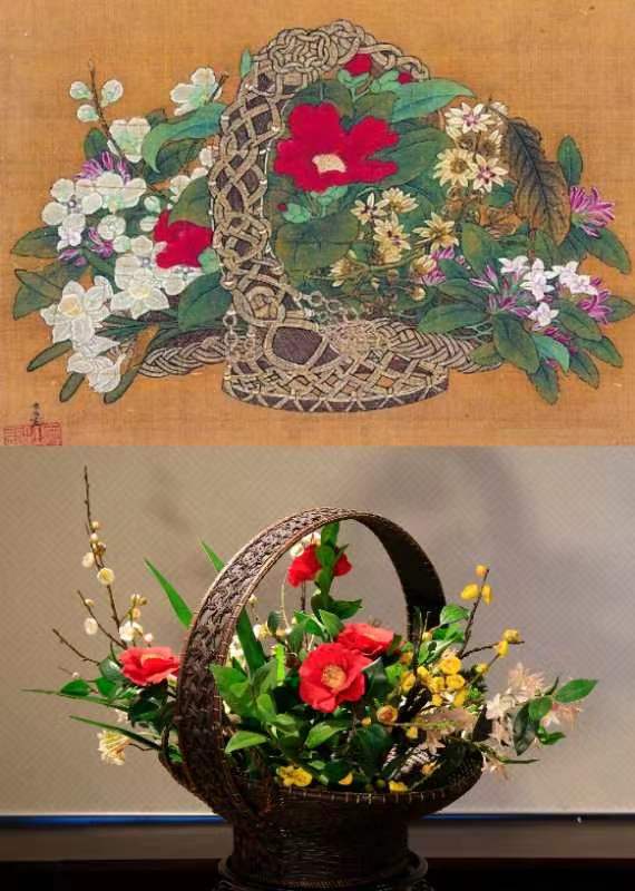宫廷古画中的插花,被颐和园的花艺师复活了|插花_新浪财经_新浪网