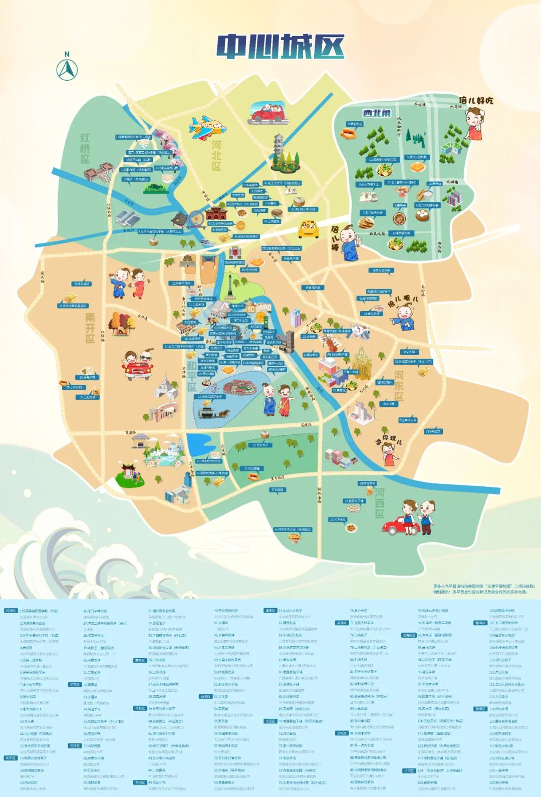 官宣|《早餐天津旅游地图》发布!天津早点处处西北角!