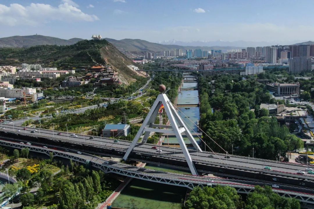 西宁市麒麟湾公园一角.图/新华社