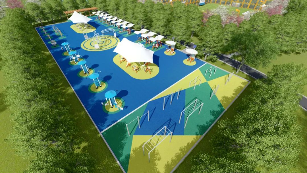 "四季花海"体育公园设施改造设计效果图.