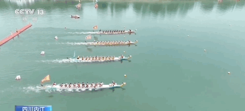△6月18日，四川内江拉开龙舟公开赛序幕。