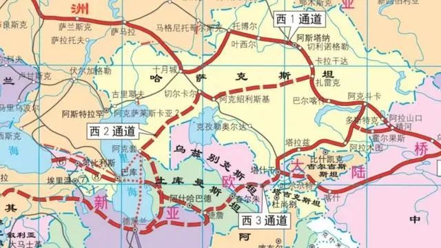 中欧铁路通道规划图 《中欧班列建设发展规划（2016-2020年）》