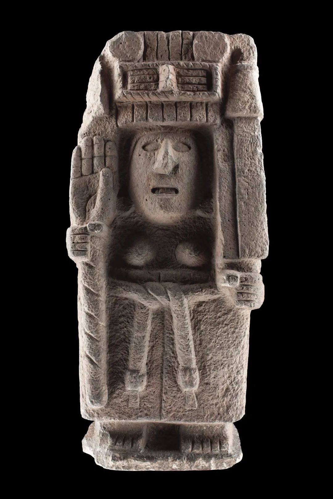 玉米神石雕像&nbsp;公元1200—1521年&nbsp;中央高原&nbsp;墨西哥国立