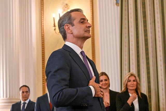 当地时间2023年6月26日,希腊雅典,新当选的希腊总理米佐塔基斯在总统