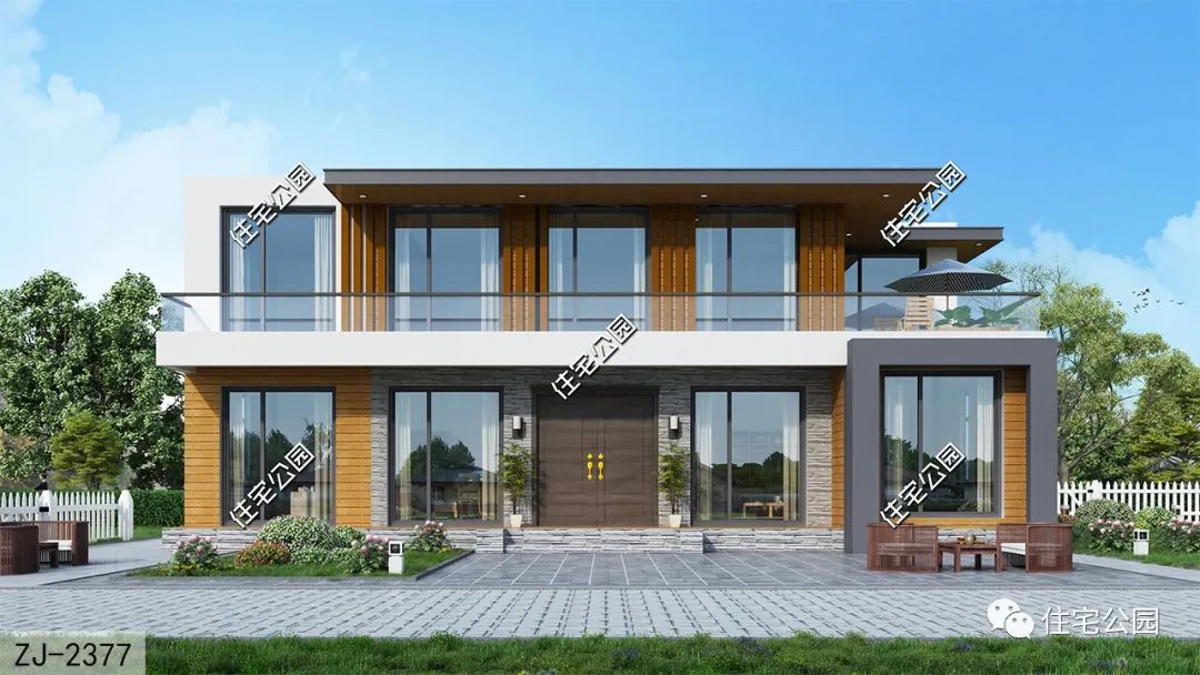 北京业主定制17×13米大面宽现代别墅,36平的大套房设计,质感满满