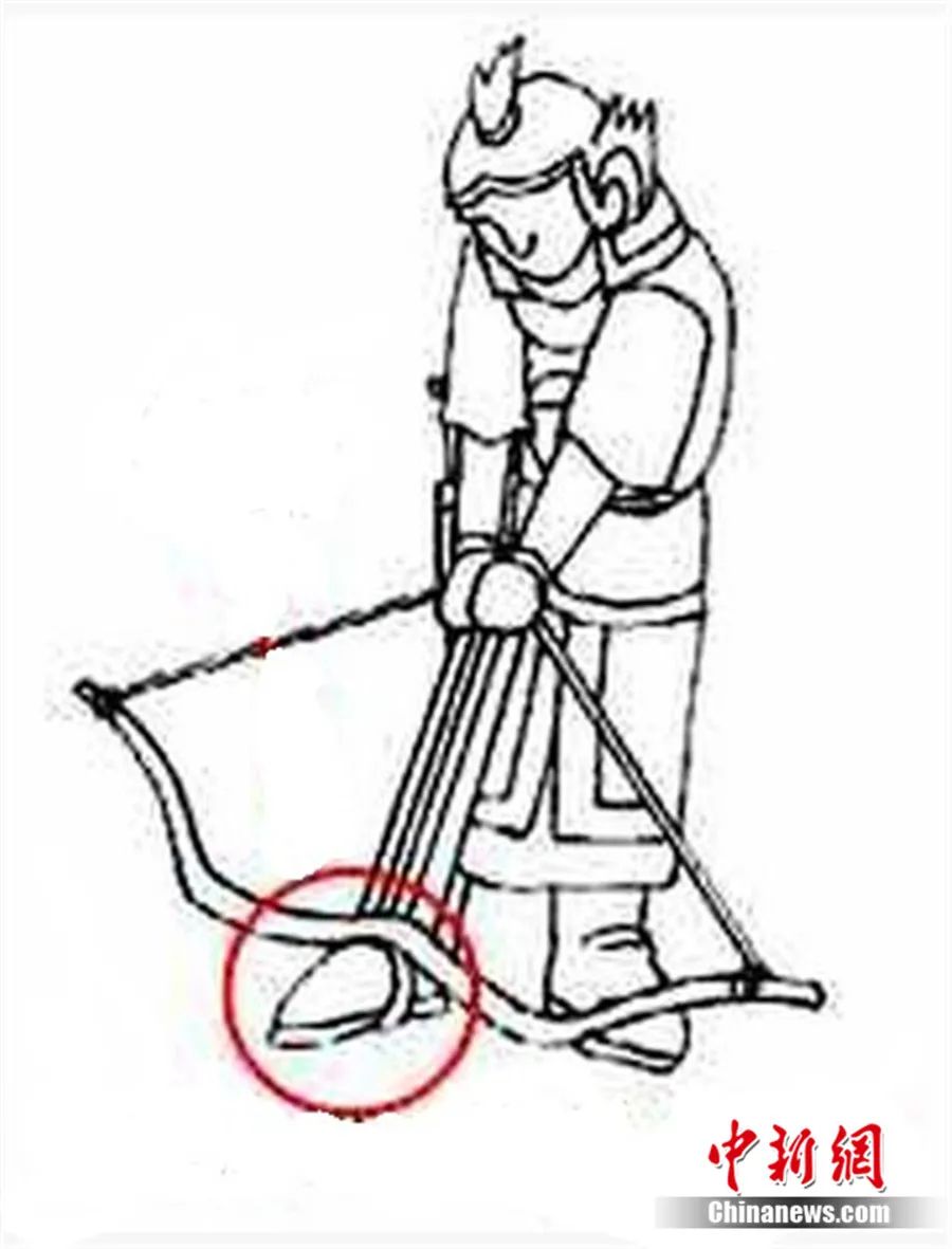 神臂弓装填弩箭想象图.受访者供图