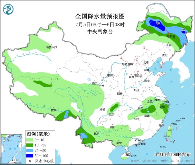 今起东北有大到暴雨,明起京津冀等地高温,局地可超40℃