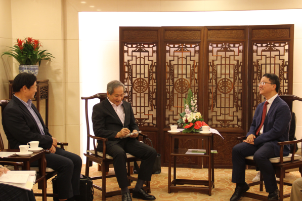 2023年7月5日,外交部亚洲司司长刘劲松会见日中友好会馆理事长小川