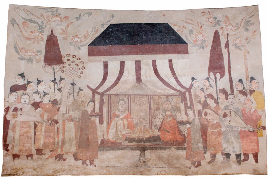 新华社发,太原北齐壁画博物馆供图