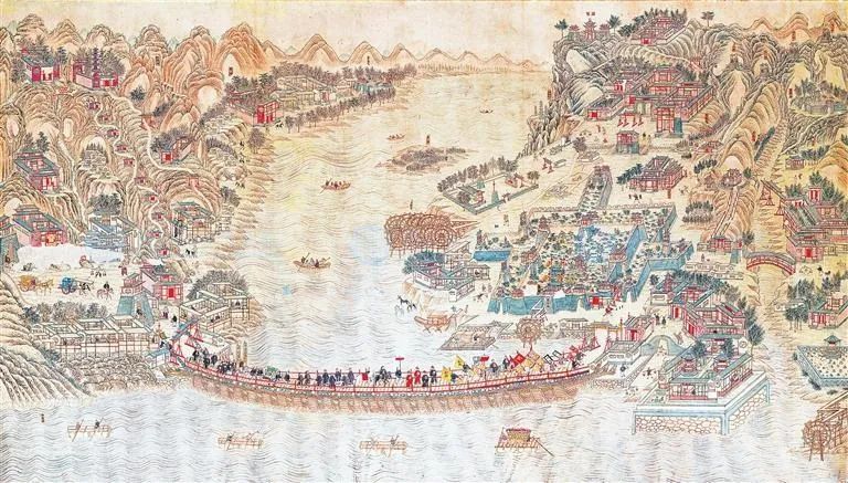 《黄河兰州浮桥图》(本版图片为资料图)