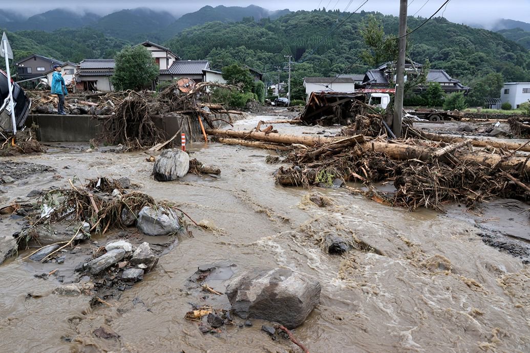 日本暴雨熊县图片