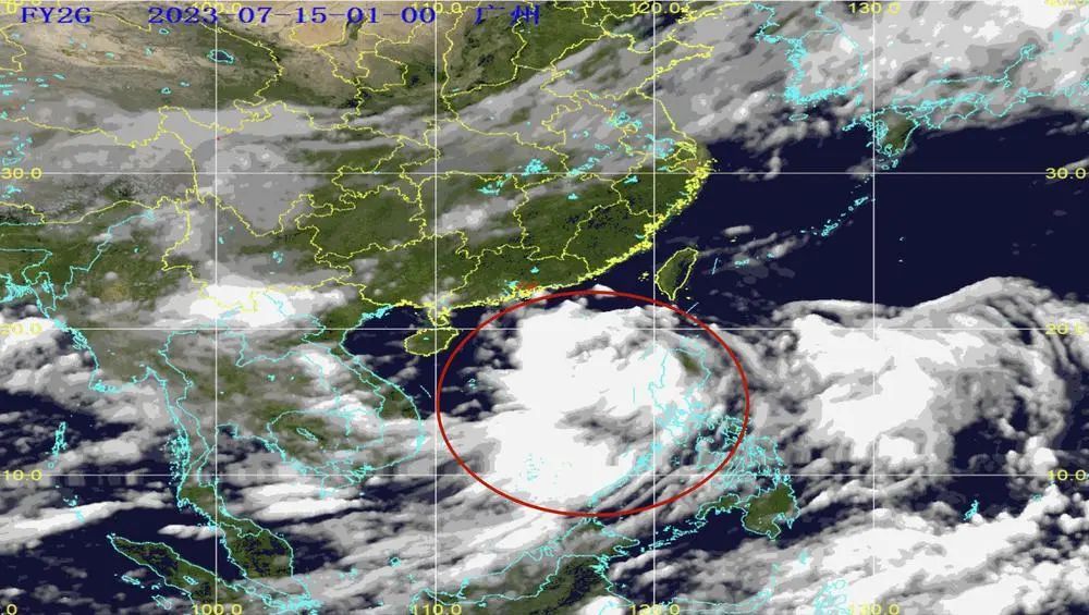 15日9时今年第4号台风卫星影像 广州天气网卫星云图