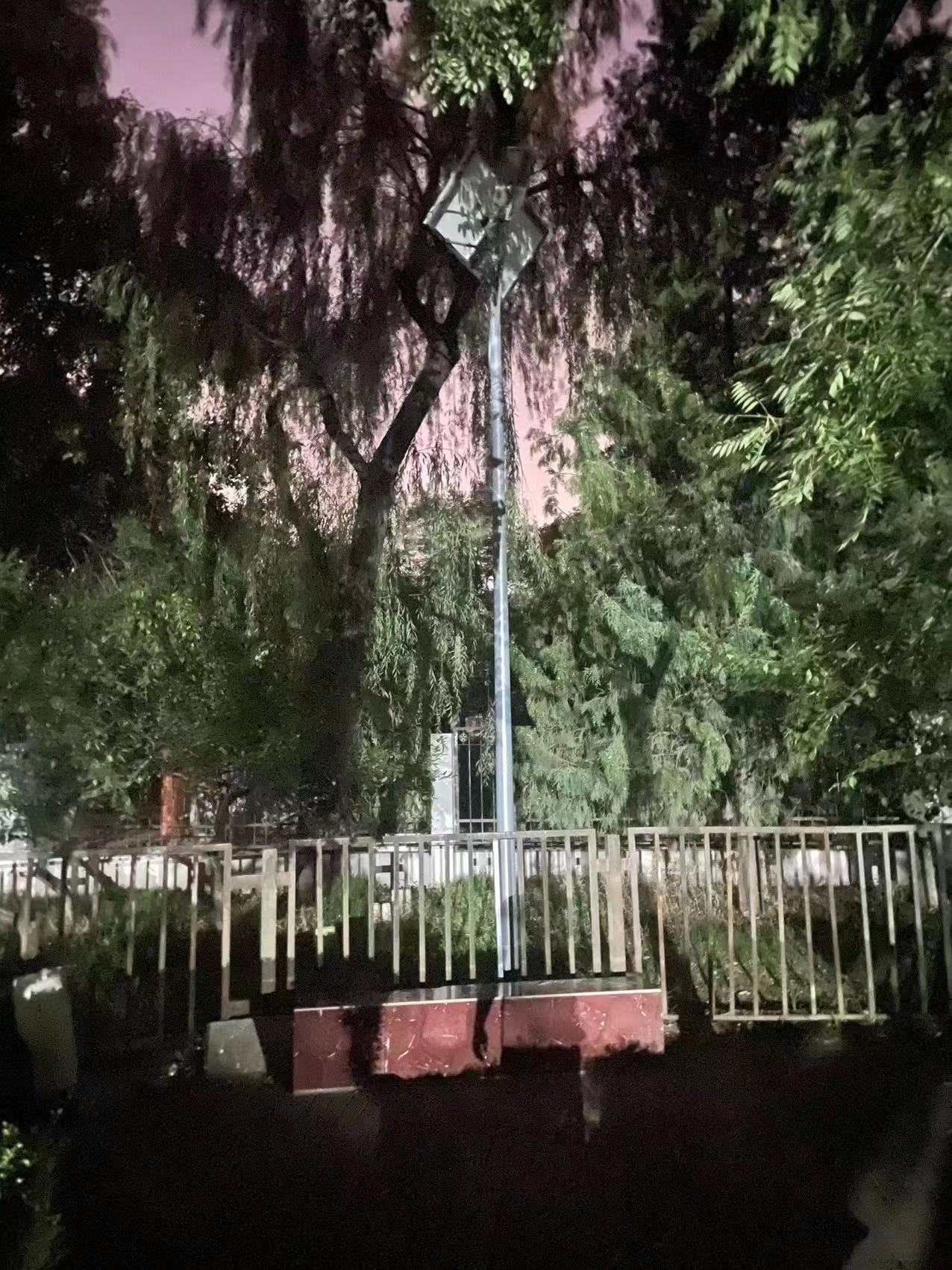 增加照明设备的香河园公园