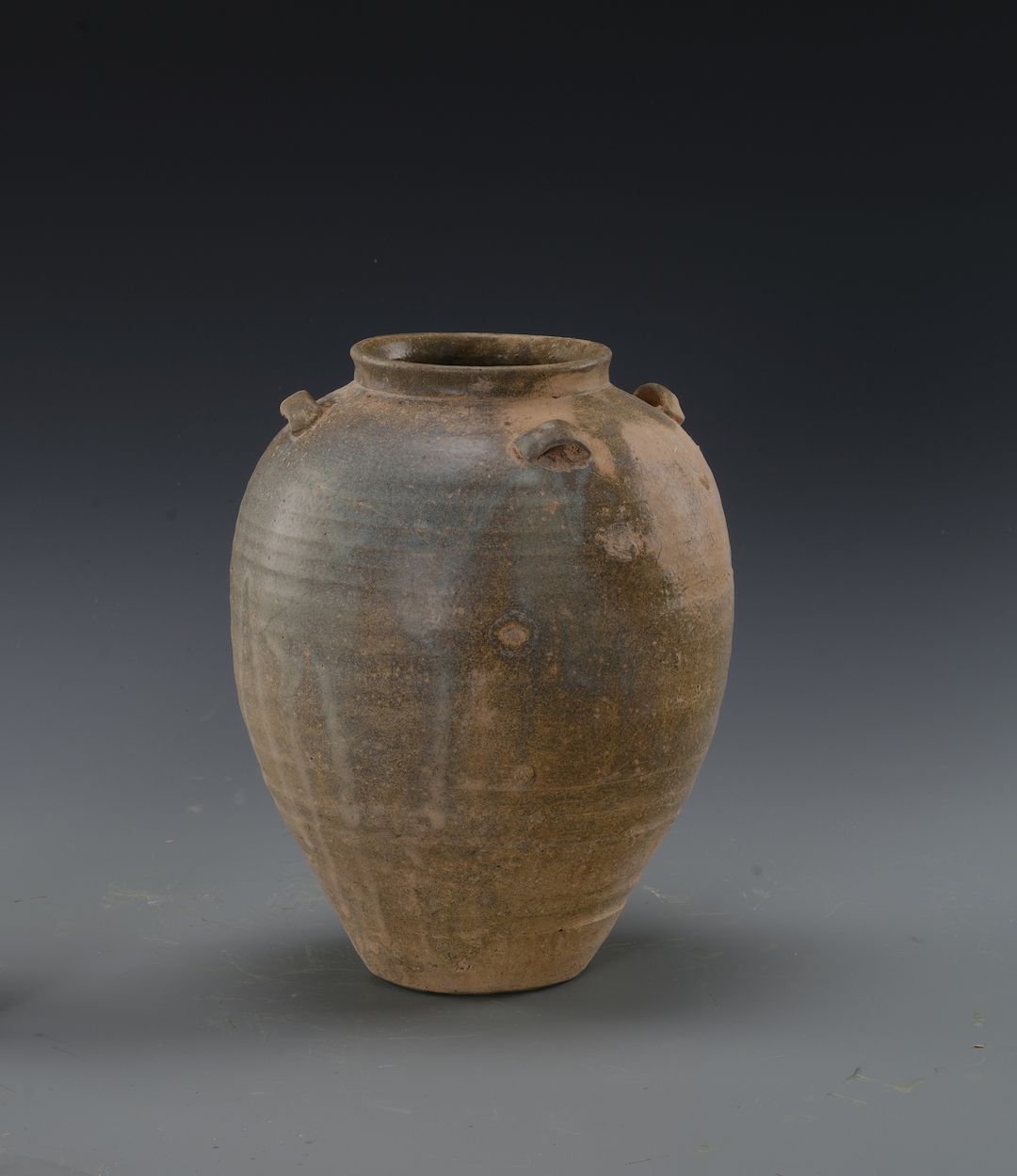 唐婺州窑青瓷乳浊釉四系罐 婺州古瓷馆藏