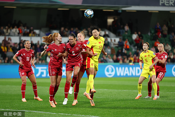 当地时间2023年7月22日,2023女足世界杯小组赛第1轮,丹麦女足vs中国