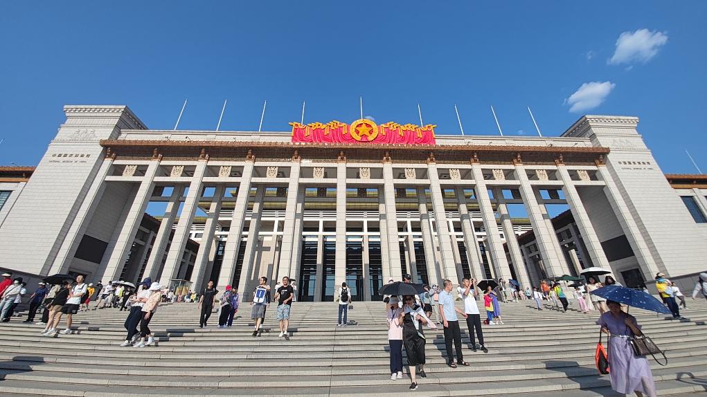 2023年7月16日,北京,中国国家博物馆迎来暑期客流高峰.