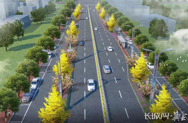 改造更新后的天鹅路效果图.保定市市政工程项目服务中心供图