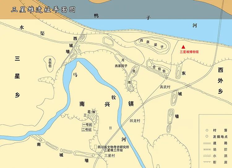 三星堆遗址平面图(来源:三星堆博物馆官网)