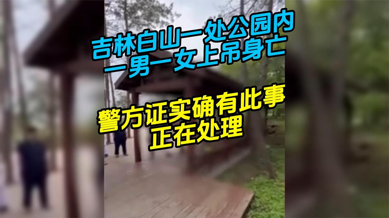 吉林白山一处公园内一男一女上吊身亡 警方证实确有此事 正在处理|身亡_新浪新闻