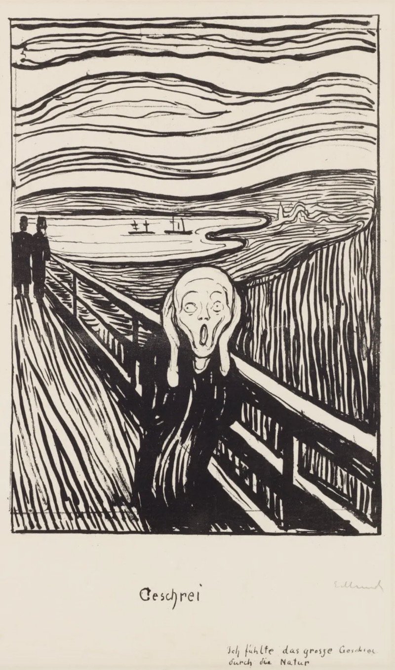 爱德华·蒙克,《呐喊》,1895年