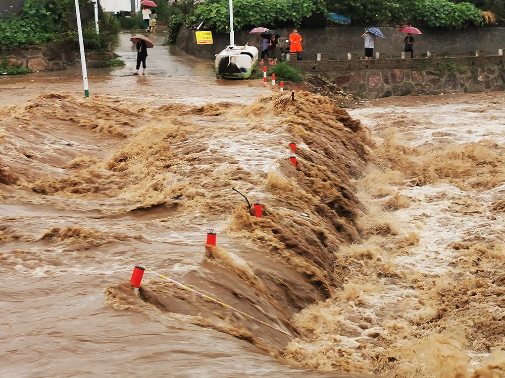 2023年7月30日,石家庄元氏县口头村 ,连日暴雨引起山洪暴发.