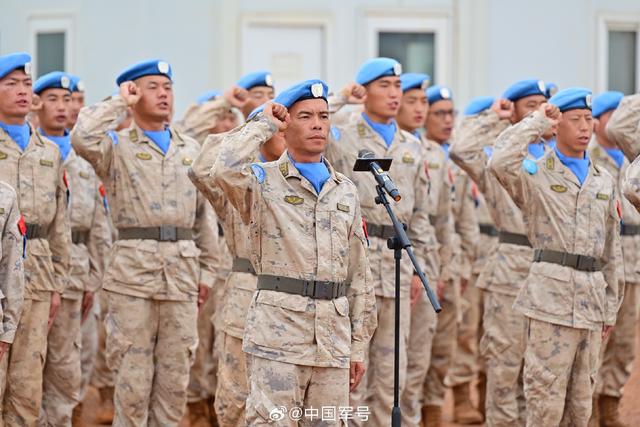 第13批赴南苏丹维和部队举行庆祝"中国人民解放军建军96周年"活动