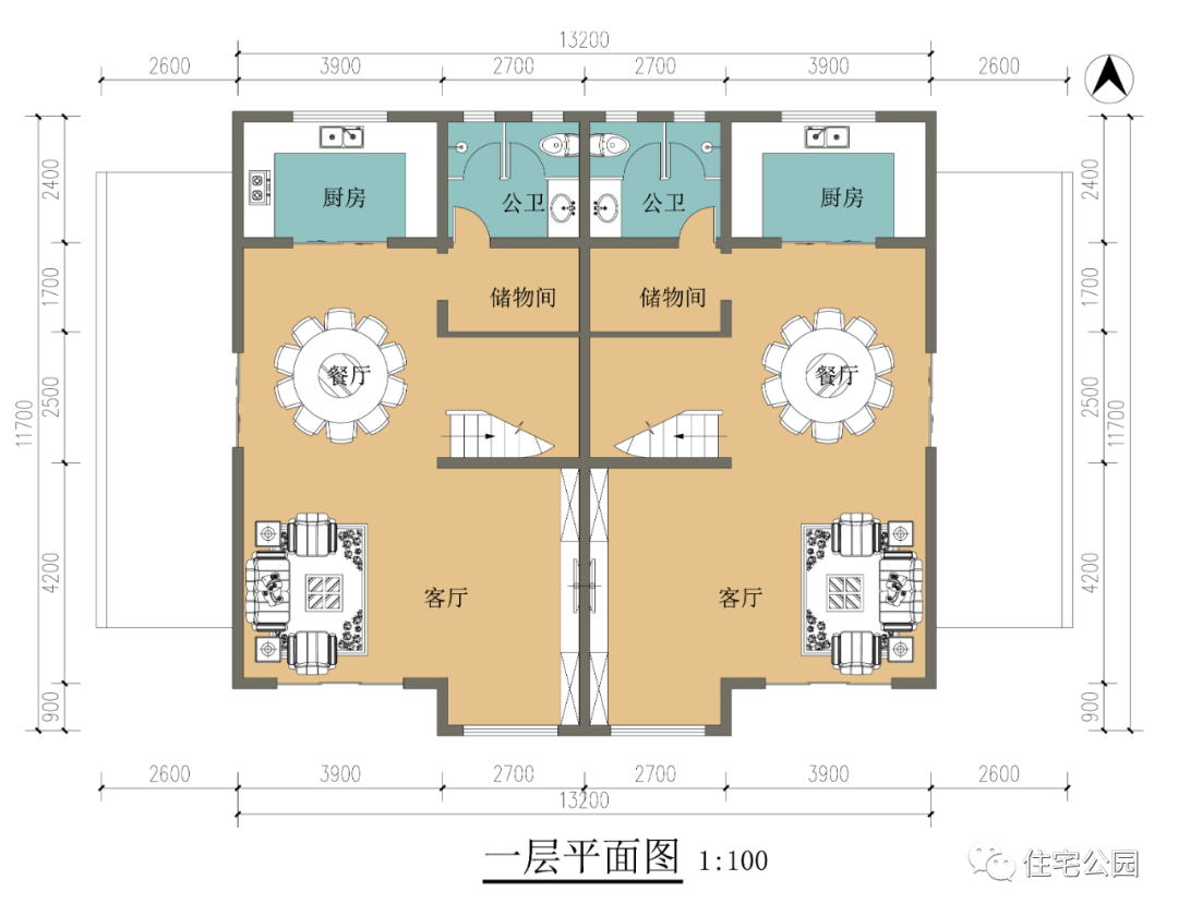 特价图纸丨18×12米新中式双拼住宅,很适合兄弟自建|户型_新浪财经