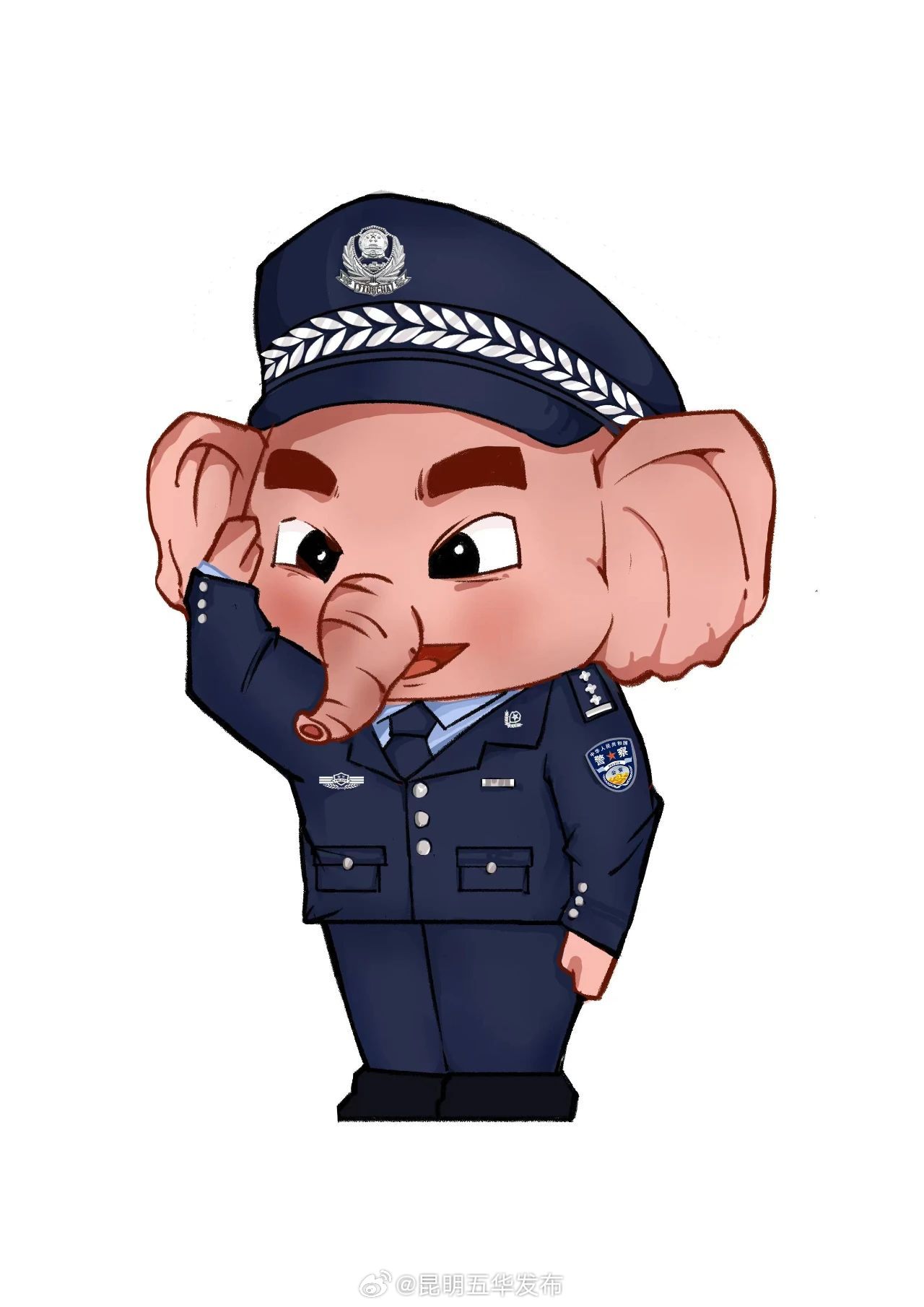 五华公安卡通吉祥物形象征稿作品展,谁是你心中的c位?|公安_新浪财经_