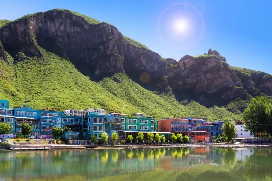 洪水前的涞水县野三坡风景区.(图/图虫创意)