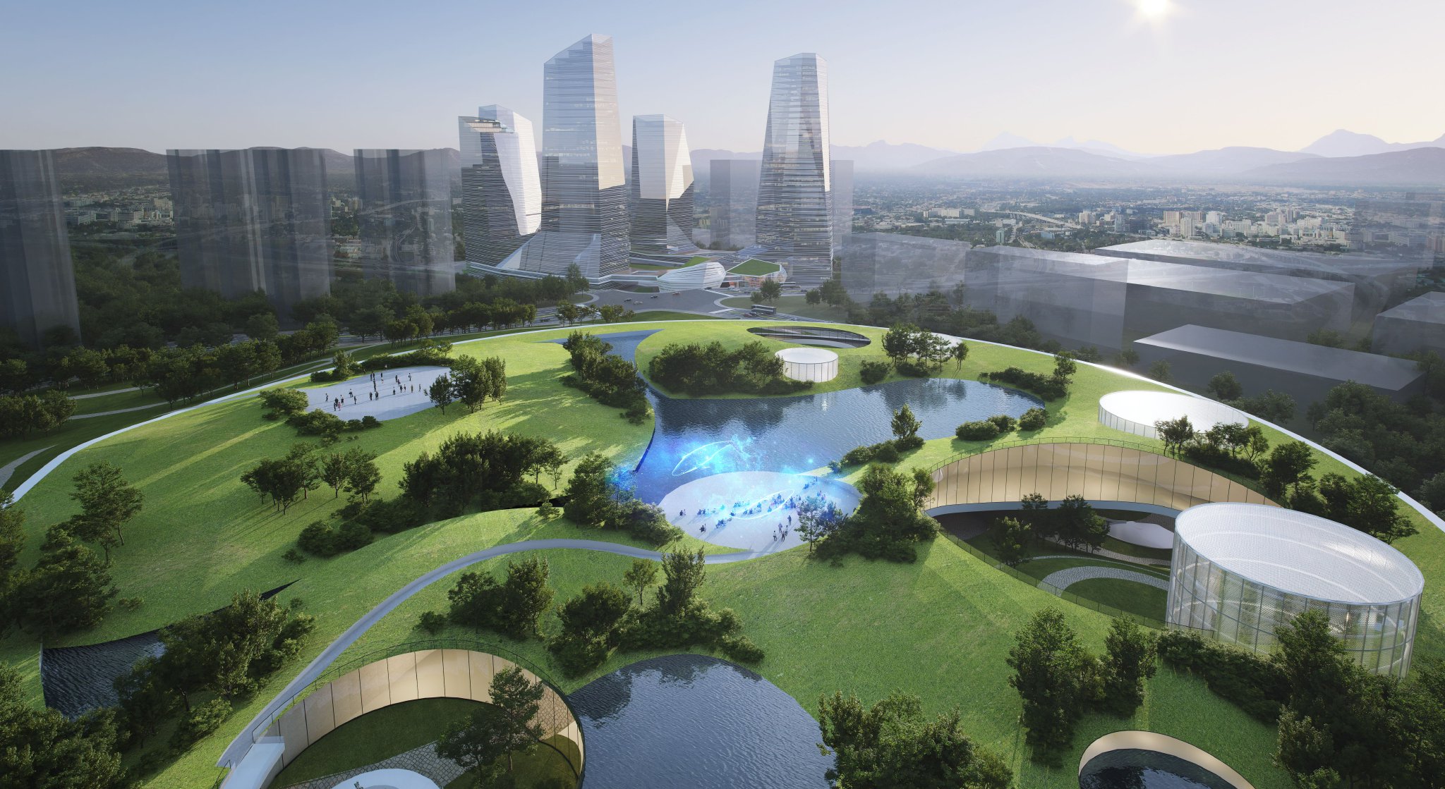 青岛虚拟现实创享中心项目效果图.受访方供图