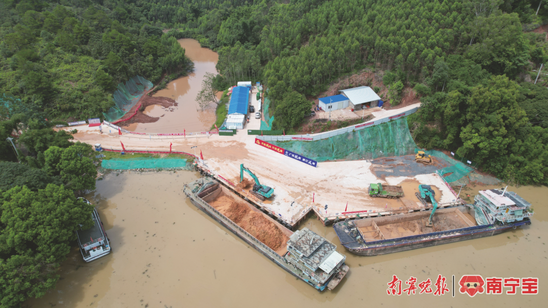 位于南宁横州市新福镇的平陆运河航道1标6号码头(平陆运河集团供图)