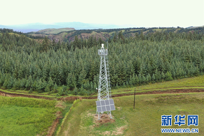 森林草原防火视频监控塔.新华网发(童张伟 摄)